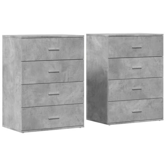 FAF-NEUF* Buffet bas dentrée Buffet Salons 2 pcs - Gris béton - 60x39x80 cm bois dingénierie JUILLET184278