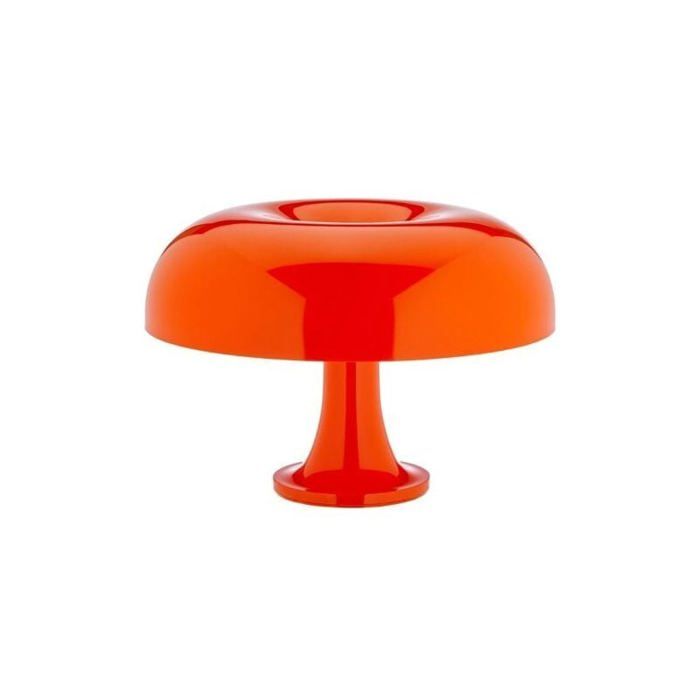 Lampe de Table Orange Abat-jour Polycarbonate Lumière Douce Fabriquée en Italie Classe Énergétique A++ Économe