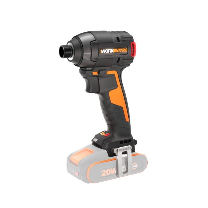 WORX Visseuse à chocs sans Fil 20V WX265.9 Couple Max de 200 Nm 3 Vitesses Moteur Brushless Applications Multiples Compacte et Ergonomique Eclairage LED Sans Batterie ni Chargeur - vue 2