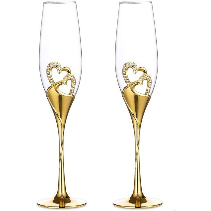 Sziqiqi 1 Groupe (2) Champagne Coupe, Verre À Vin Rouge, Cadeau De Mariage, Flûtes à champagne 2