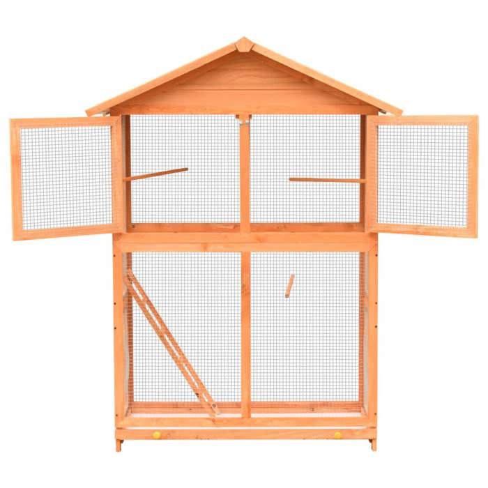 NEW®VOLIÈRE - CAGE OISEAU - ROBUST - Cage à oiseaux - Pin massif et - Bois de sapin 1255x595x164cm FR5242112