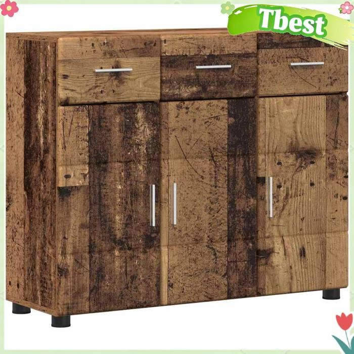 SQL Buffet FLORIN Bois ancien 88,5 x 30,5 x 73 cm Bois d'ingénierie ...
