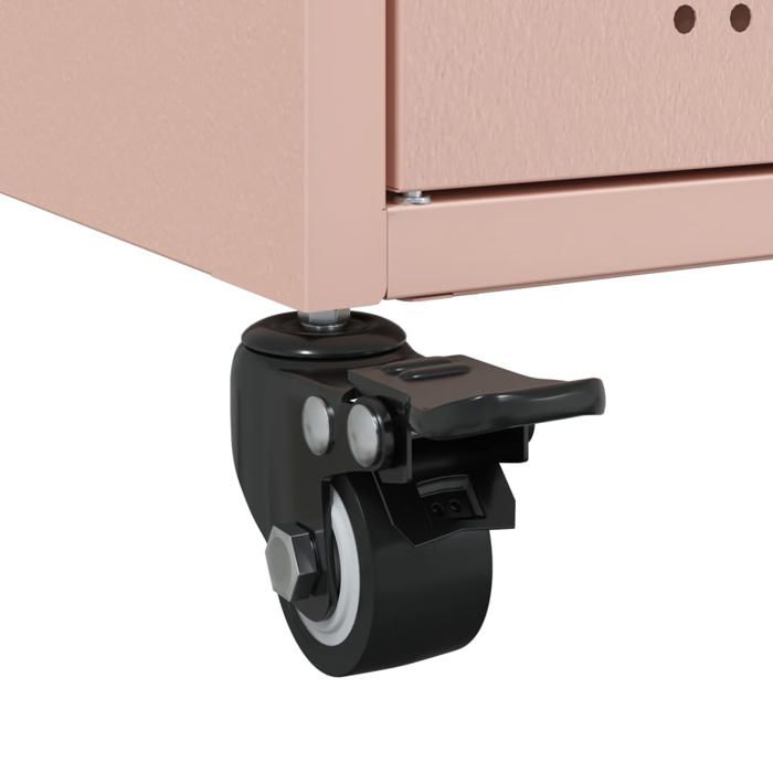 Rangement de cuisine - Buffet rose 100 5x39x72 cm acier - Buffet Vaisselier Rangement@410242