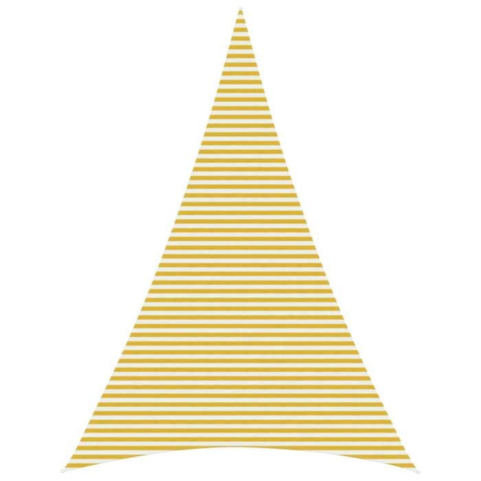 vidaXL Voile d'ombre 5 x 7 x 7 HDPE Triangulaire Jaune et - vue 2