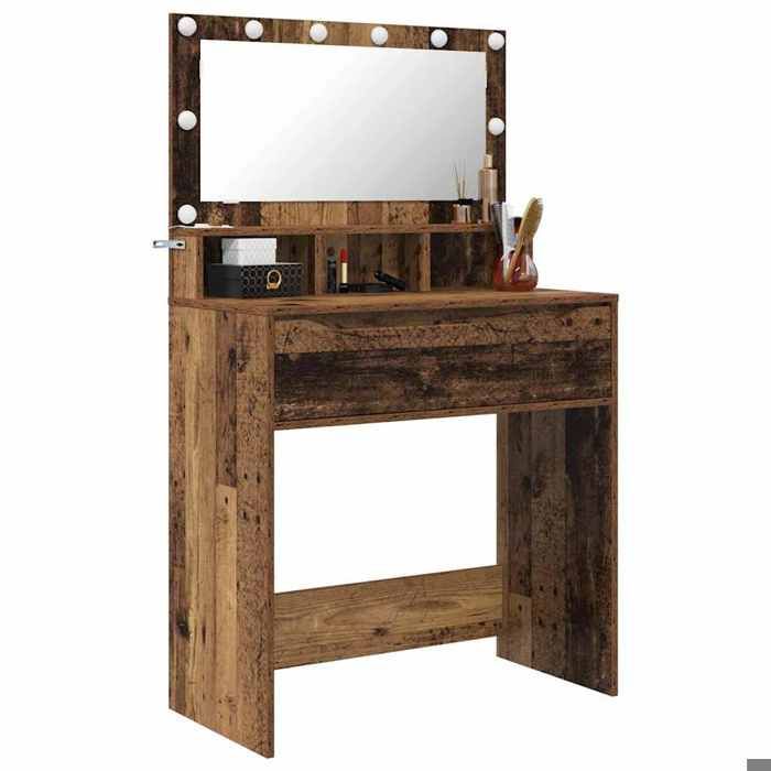 (20776)Moderne Tables de maquillage pour chambre pour femmes/filles avec tiroir Bois Ancien poid:28.13 kg