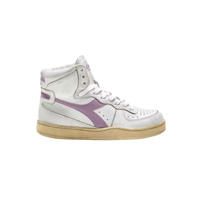 Baskets Diadora Mi Basket Used pour femmes vintage sportives cuir naturel hautes Baskets Diadora Mi Basket Used pour femmes vintage sportives cuir naturel hautes