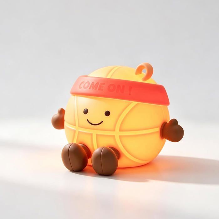Veilleuse Enfant Basketball LED Rouge Rechargeable Lampe Chambre Cadeau