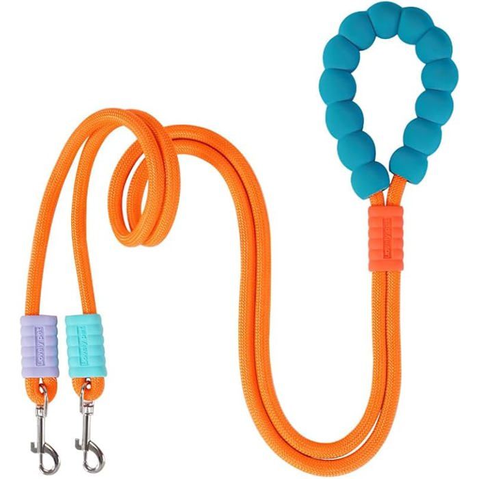 Laisse de Dressage pour Chien Double Extrémités2M Corde Coulissante Chien Poignée Souple3 Types Tractionavec Crochet oran LAISSE