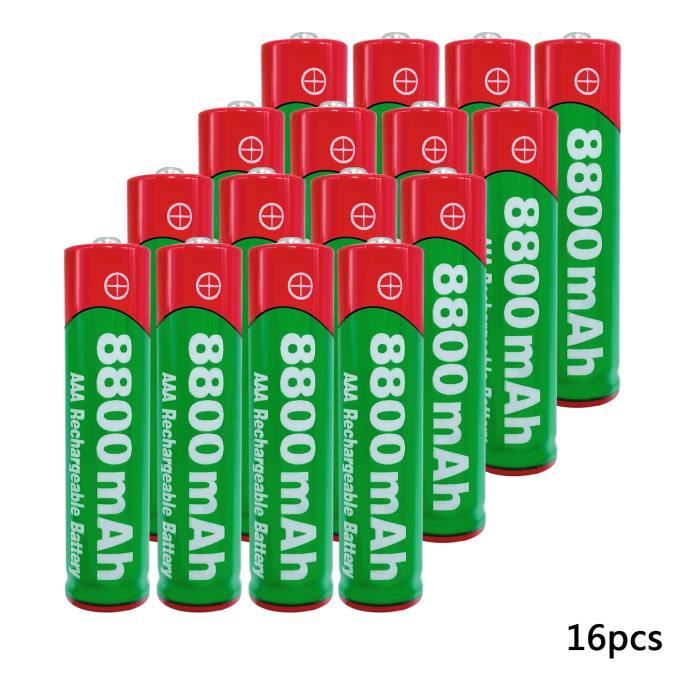 Lot De 4 Piles D Rechargeables 1.5V - 8800mAh USB-C, Faible Autodécharge, +1500 Cycles