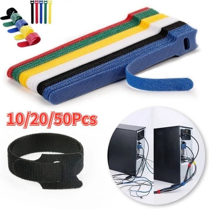 50 Fascette In Velcro Regolabili E Riutilizzabili – Per Cavi E Piante – 15 Cm