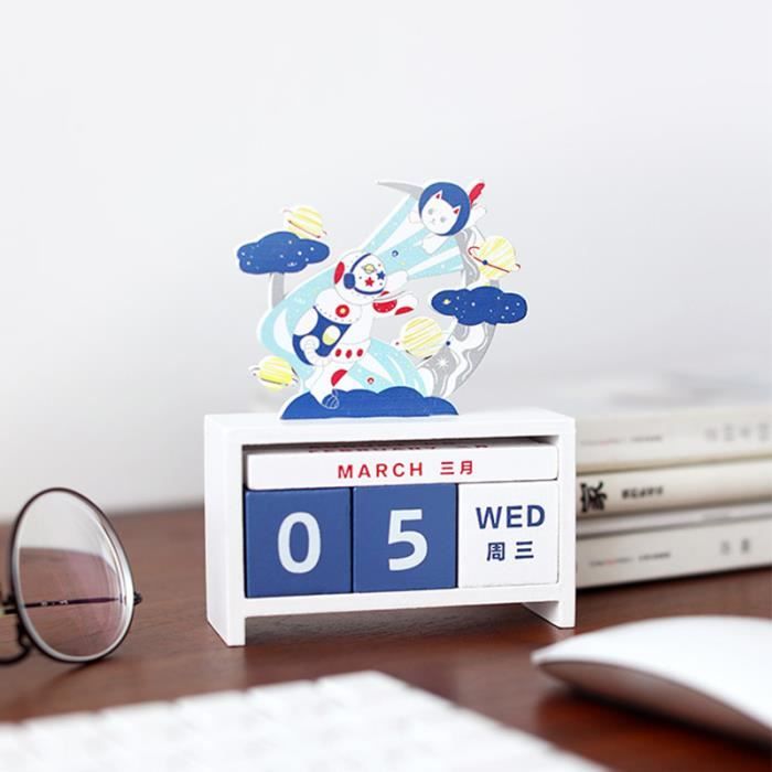 Calendrier Perpétuel En Bois Shabby Chic | Calendrier De Bureau à Rabat | Calendrier De Bureau | Calendrier De Maison