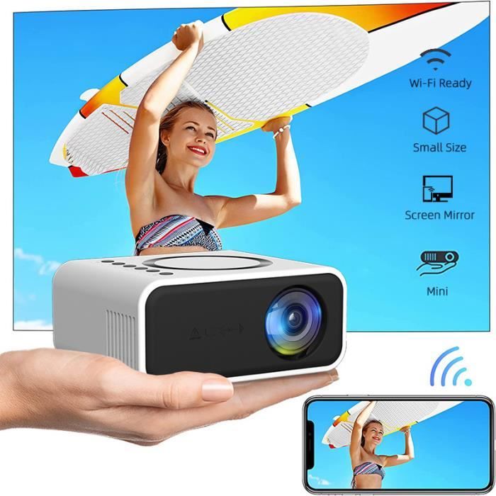 Mini projecteur Portable LED 1080P Wifi téléphone synchronisation vidéo