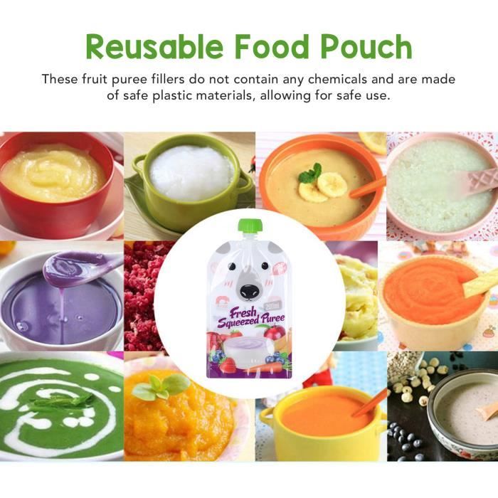 Zerodis Pochette alimentaire r utilisable 10pcs Pouch R utilisable