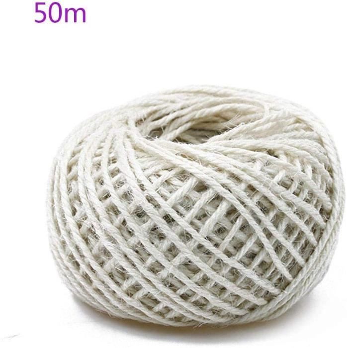 Cordon De Coton 5mm X 50m - 26 Couleurs Disponibles, Pour Décoration, Artisanat, Floristique
