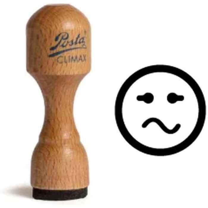 Prêt À Stamper Tampon Smiley 18 Mm Confusion Visage 1[u7007