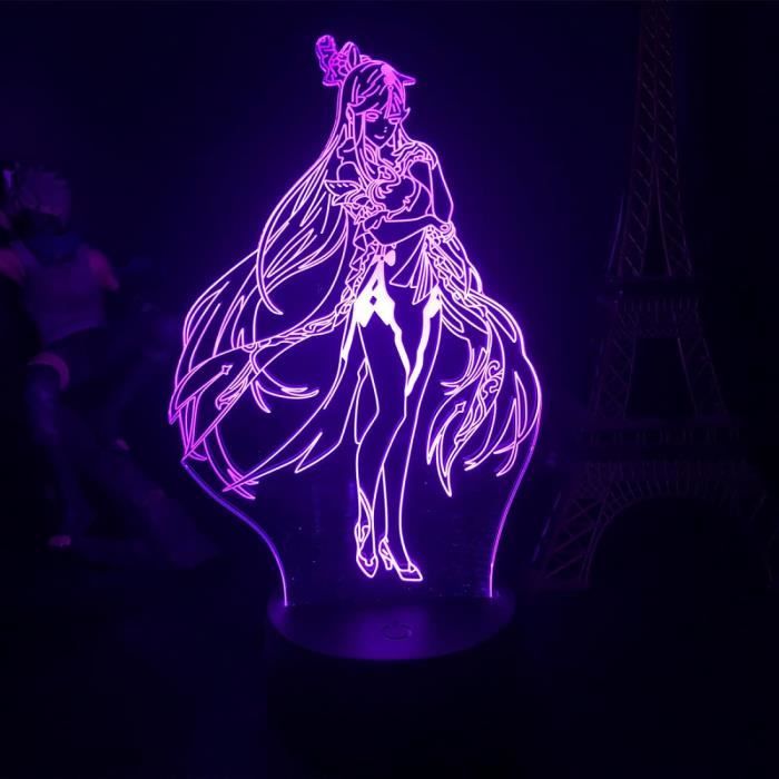 Figurine Gnose Genshin Impact Beelzebul – Décoration Alliage 17 Cm Version Fluorescente Électro Archon