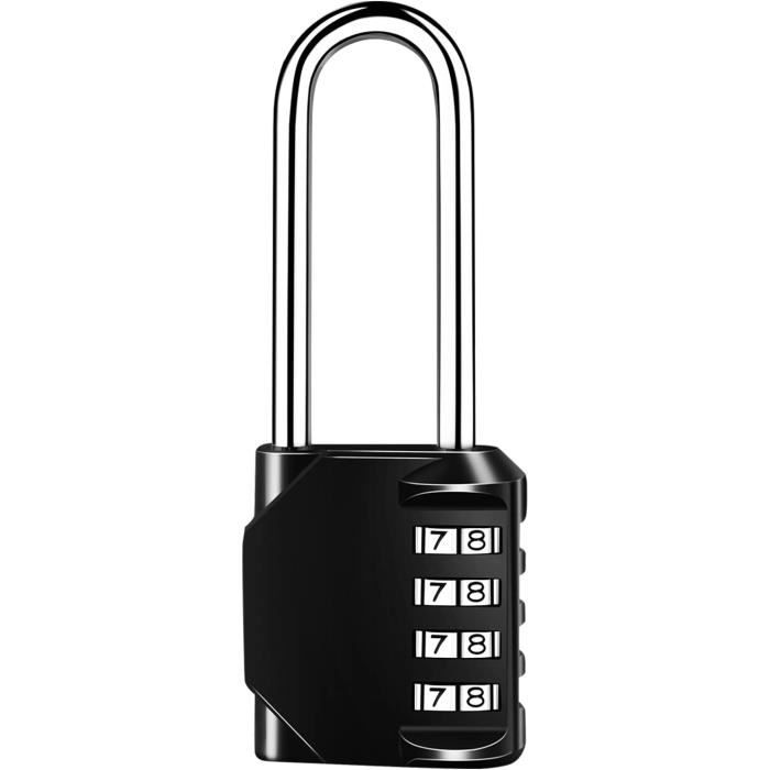 Cadenas à Code 4 Chiffres Super Solide - Parfait Pour Casiers, Gym Et Boîtes à Outils | Alliage Aluminium | 10000 Combinaisons