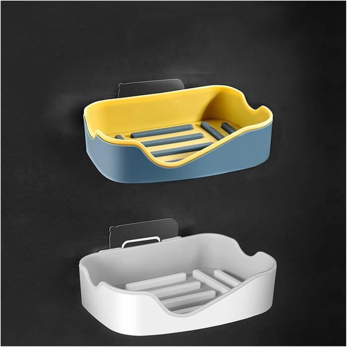 Lot De 2 Boîtes à Savon De Voyage - Anti-fuite - Avec Couvercle - Boîte à Savon Ronde étanche Pour Shampooing Solide - Pour Salle De Bain Et Camping