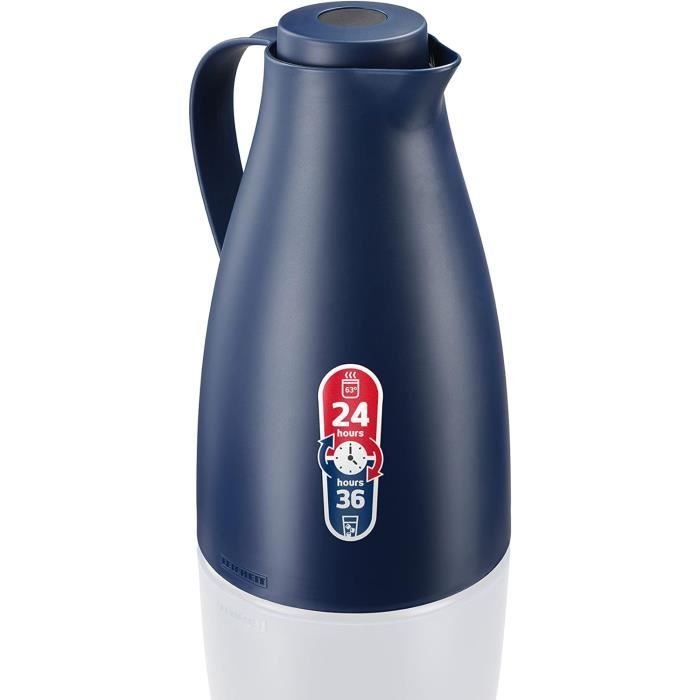 Pichet Isotherme 1 L Avec Affichage Température - Double Paroi Vide - Manche Bois - Garde Le Chaud/froid 12-24h - Pour Café, Thé