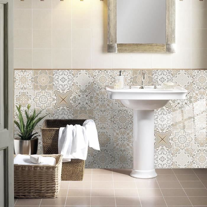 D-c-fix Autocollants Carrelage Oriental 30x30 Cm - Stickers Muraux Adhésifs Pour Crédence Cuisine & Salle De Bain