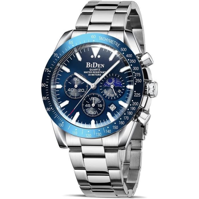 Montre homme on sale gros bracelet cuir