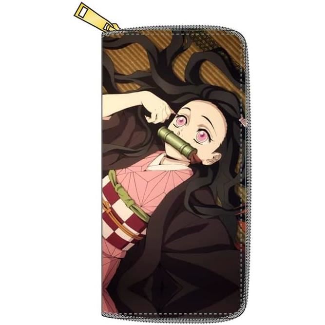 Portefeuille Anime Crâne Noir - Set Cuir Avec Porte-Clés Et Bague Style Cosplay