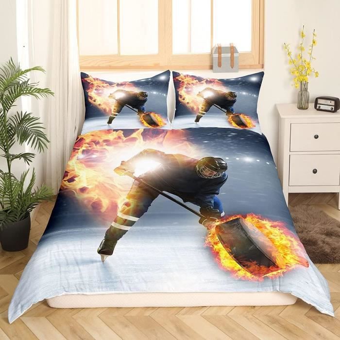 Housse De Couette Gaming 220x240 Cm - Motif Manette Jeu - 3 Pièces - Microfibre