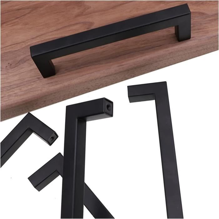 Poignées De Porte En Métal Noir - Style Rustique - Lot De 4 - Quincaillerie