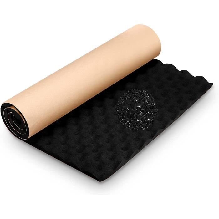 Panneaux Anti-vibration Insonorisants TOGEVAL - Lot De 2 - Pour Studio, Bureau, Voiture - Mousse Acoustique Noire