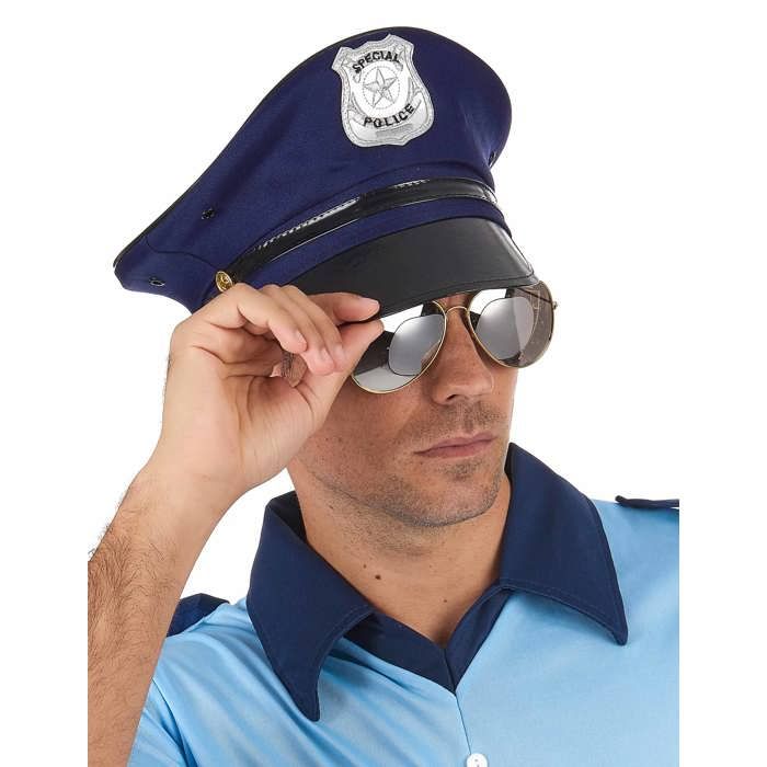 Collier Badge Policier Adulte – Special Police – Chaîne 34 Cm – Insigne 7x8 Cm – Accessoire Déguisement