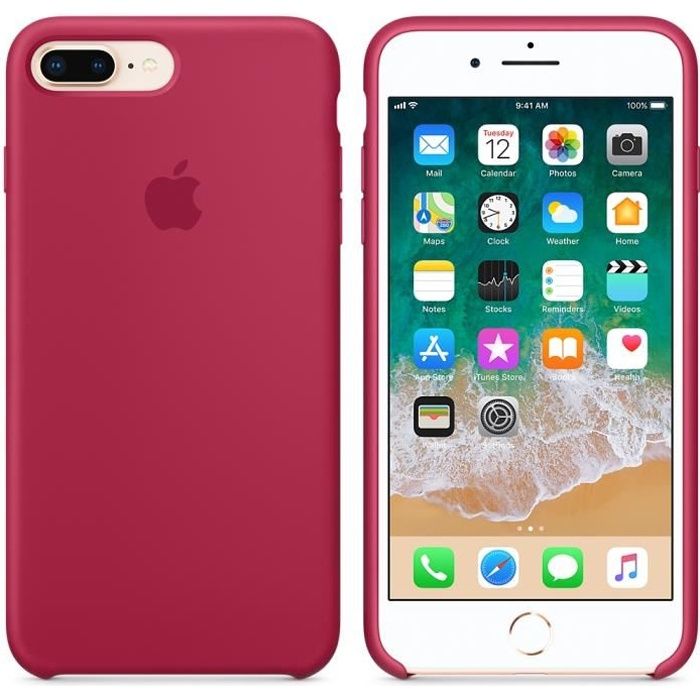 coque iphone 8 rose silicone