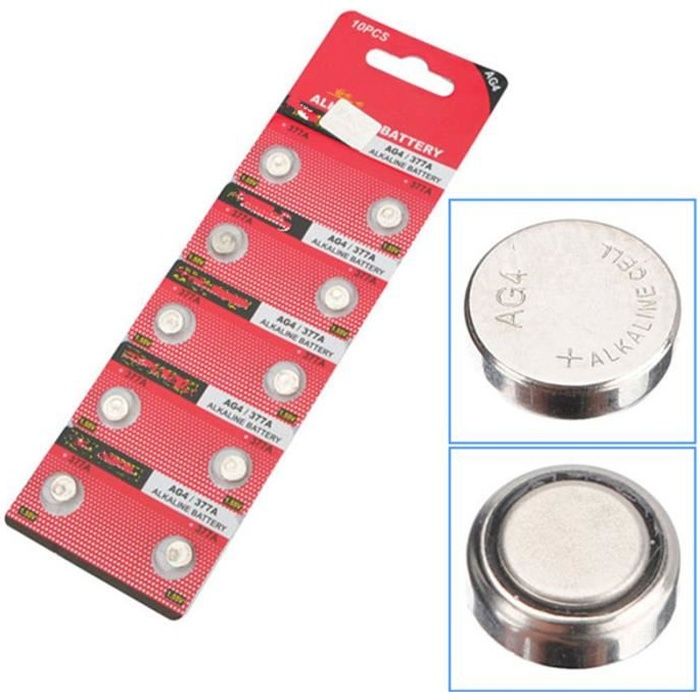 Lot 10x PILE BOUTON LR626 SR626SW SR66 LR66 LR626 AG4 377 377A - Cdiscount  Bricolage