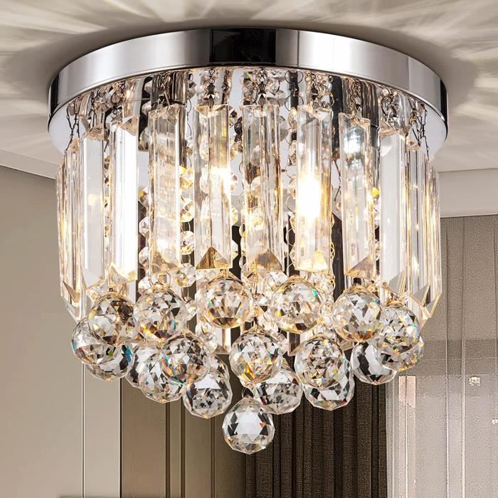 Plafonnier Lustres en Cristal, 5 Lumières G9 Luminaire Lustre