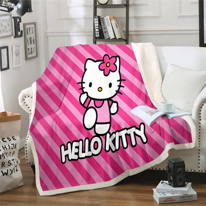 Couverture polaire ultra douce Hello Kitty - 60x120cm - Rose - Enfant Couverture polaire ultra douce Hello Kitty - 60x120cm - Rose - Enfant