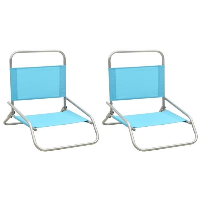 chaises de plage pliables contemporain - meilleurs® 34264 - turquoise - tissu
