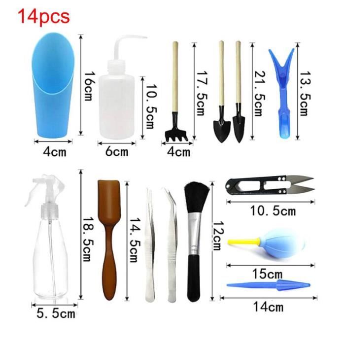 10 Outils Bonsai Succulentes Kit Mini Outils Jardinage Testeur De Sol 3