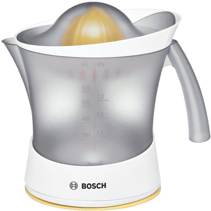 Presse-agrumes BOSCH - 25 W - capacité 0,8 L - réservoir transparent - fonctionnement par pression