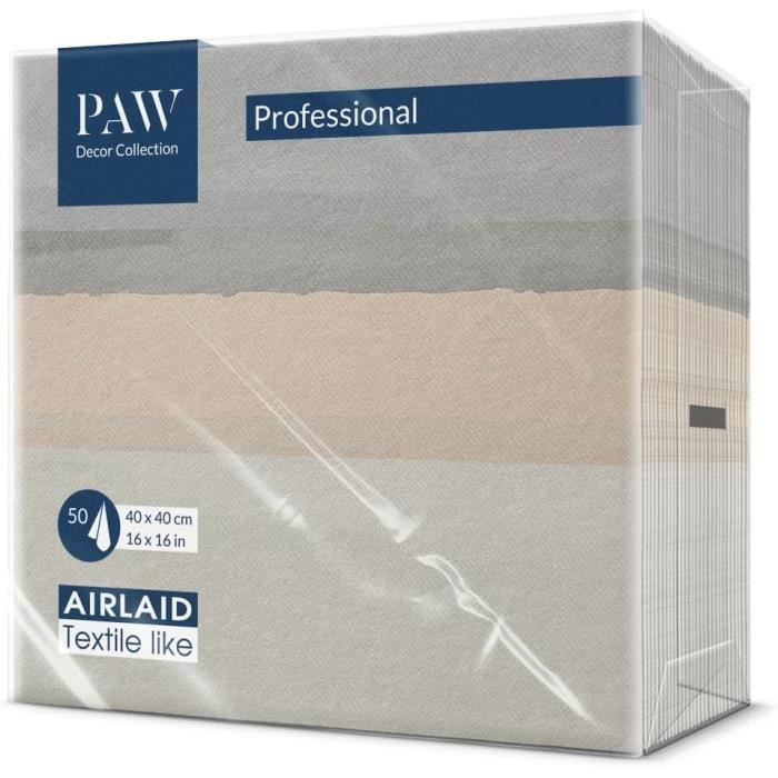 Serviettes De Table Airlaid "Piume Arancio" - Couleur Orange Motif