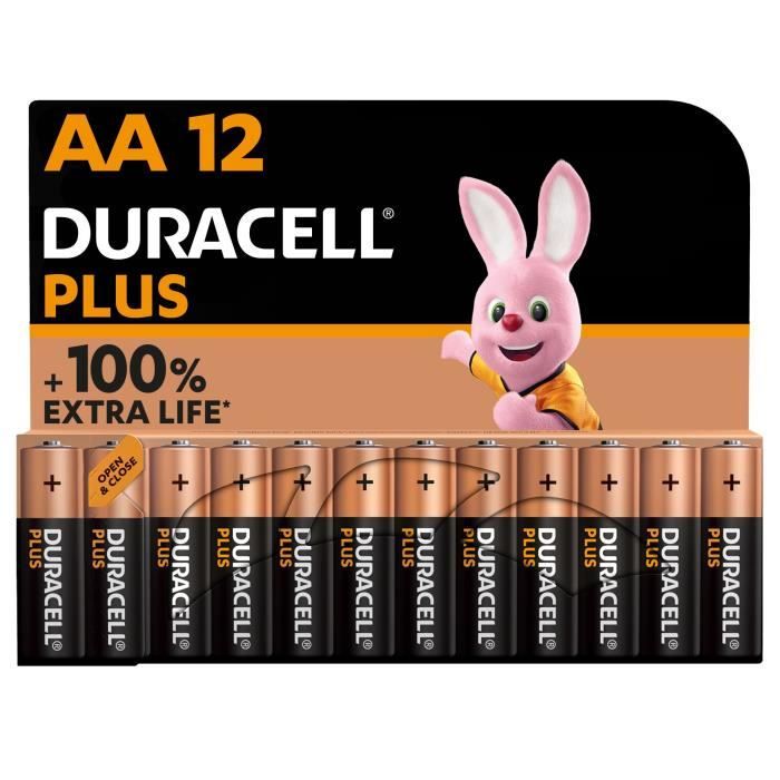 Duracell Plus Piles alcalines AA, 1,5V LR6 MN1500, paquet de