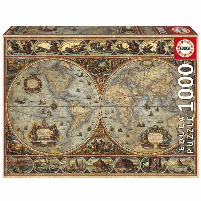 Puzzle EDUCA Orbis Terrarum 1000 pièces Thème Voyage et cartes Mixte
