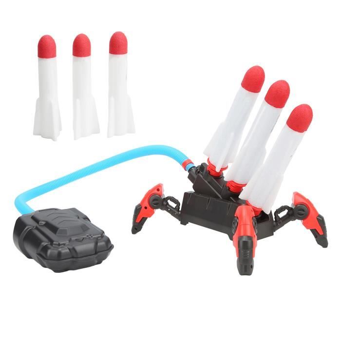 Lance-Fusée Double En Mousse – Jouet Extérieur Avec Pompette Et 4 Fusées, Angle Réglable, Cadeau Enfant 3-5 Ans