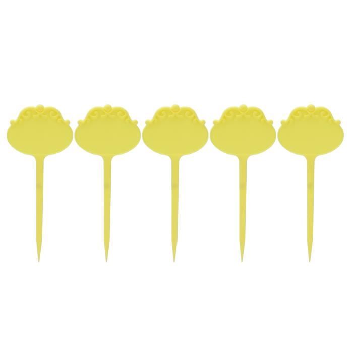 200 étiquettes De Jardinage Pour Plantes - Marqueurs Annelés Jaunes 11x2,4 Cm - Réutilisables Et Résistants Aux Intempéries