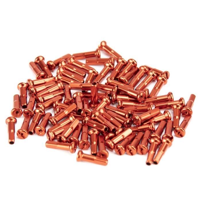 Paquet De 144 Mamelons à Rayons Vélo - 16mm 14g - Noir - Neuf