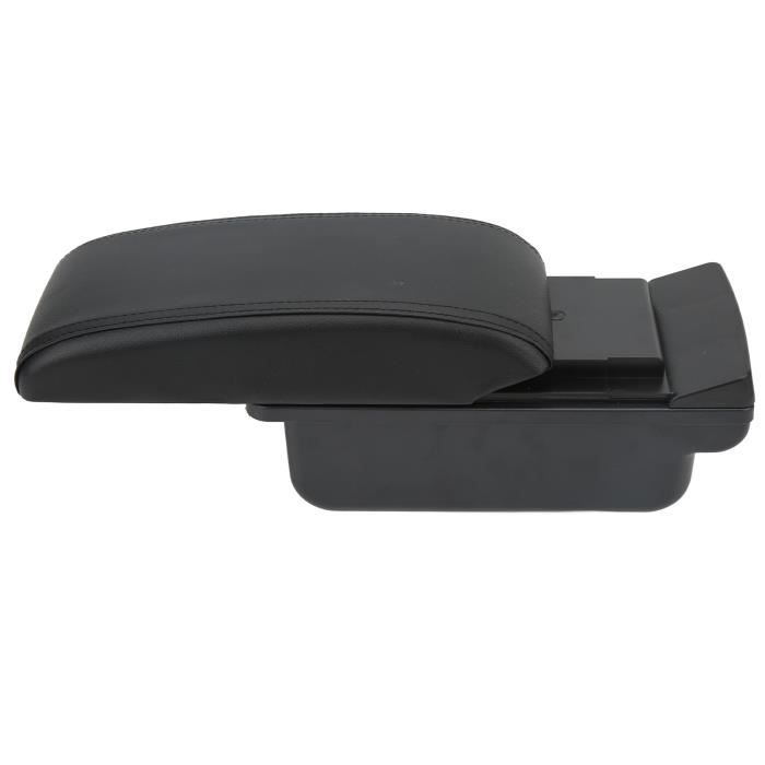 Accoudoir Console Centrale Pour Peugeot Partner Tepee - Rangement Avec 3 Ports USB - Cuir PU Noir - Installation Facile