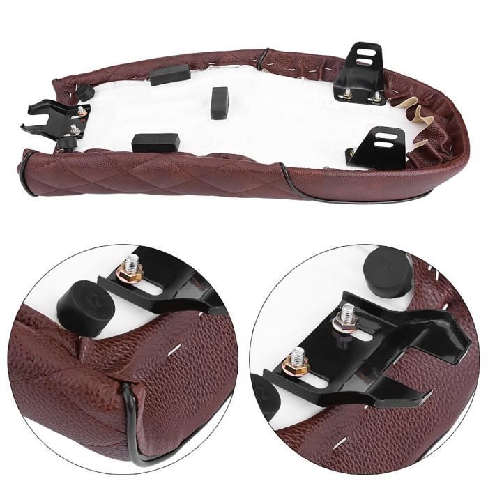 Sacoche de Selle de Moto Etanche OMABETA - Noir - Cuir PU - Quatre