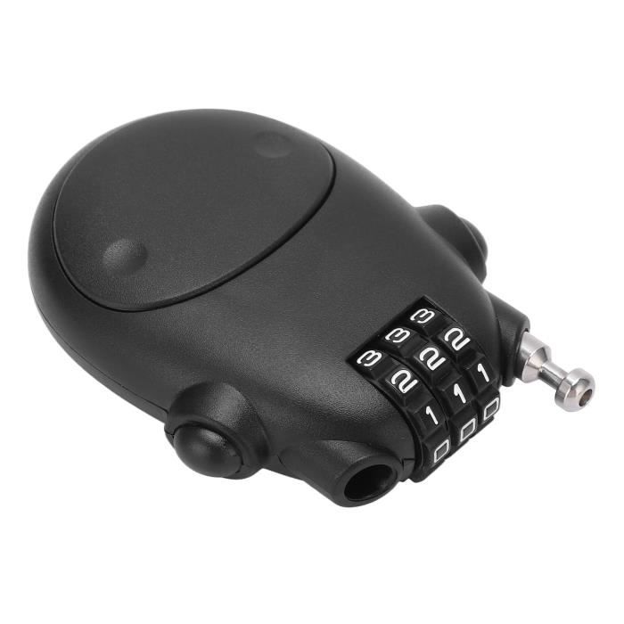 WGFOIP Cadenas à Câble Rétractable Antivol Vélo - Serrure Portable Avec Code Noir