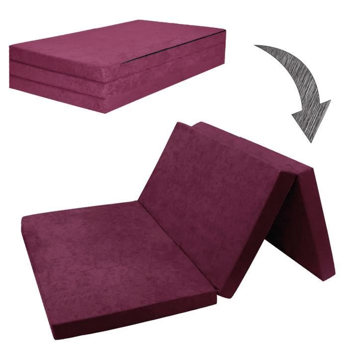 Matelas pliant matelas d'appoint 200x80x10 cm bleu