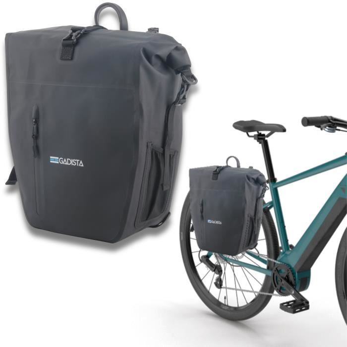 Sacoche vélo GADISTA 2EN1 Étanche Légère 25L Cdiscount