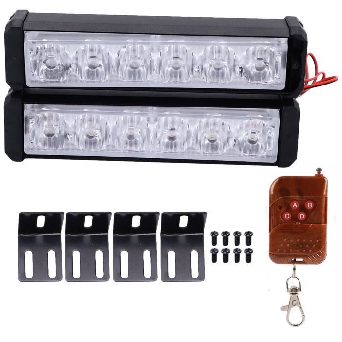 Garosa lumière de danger d'urgence 2PCS COB Avertissement Strobe Flash