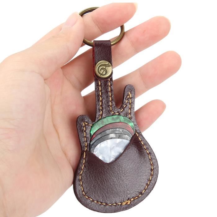 Porte-Médiator en Cuir GAROSA : L'Accessoire Indispensable pour Guitaristes Organisés et Pratiques